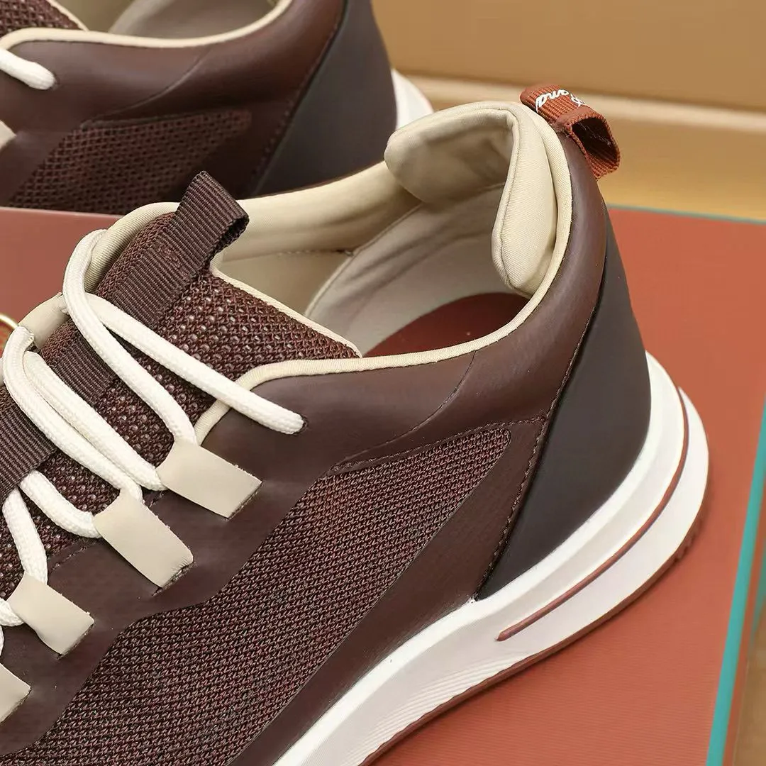 Factory price: 480💰Loro Piana niche classic jogging shoes, men's lace-up casual shoes and sneakers, high-quality lightweight and comfortable fabrics, suitable for outdoor leisure, the color scheme is young and energetic, and it looks great with sportswear or casual suits! Size: 38-44 (45. Customized)